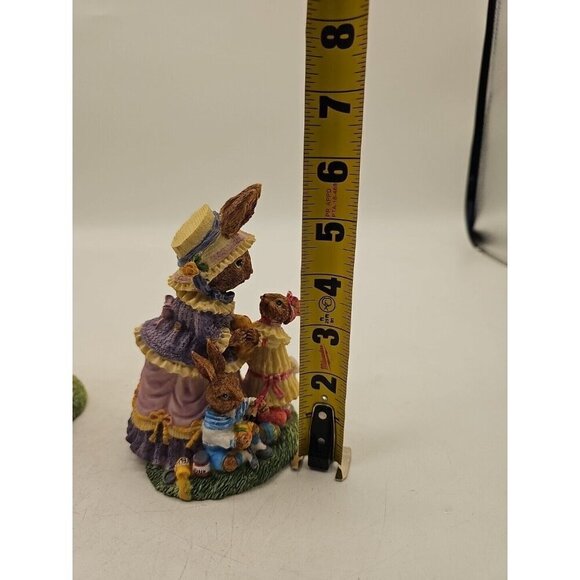 The Victorian Collection Figurine Rebecca Rabbit With Arthur & Eleanor 1995 X 2 - Picture 9 of 10